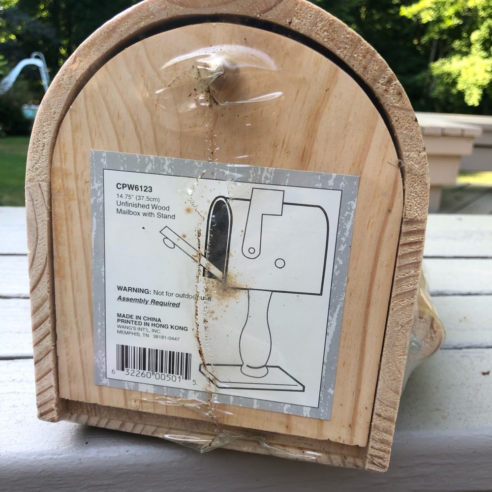 NWT DIY wood craft indoor standing mailbox - Picture 6 of 13